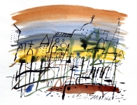 landscape 2 | 1991 | water-colour on paper | 50x70 -  
